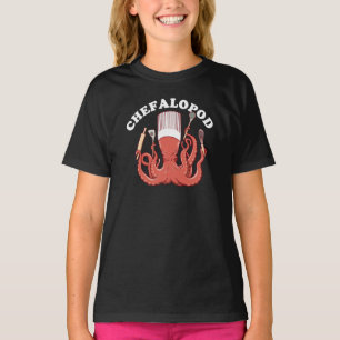 Camiseta Chefalopod   Octopus Chef Funny Pun
