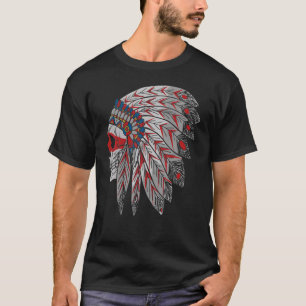 Camiseta Chefe 1 da Águia Indiana Nativa do Crânio American