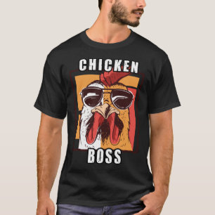 Camiseta Chefe Chefe Chefe de Gato Huhn Love Roosters