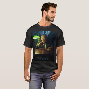 Camiseta Chefe com SMS preto T-shirt