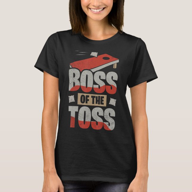Camiseta Chefe da Equipe de Toss Men Bean Bag Funny Cor (Frente)