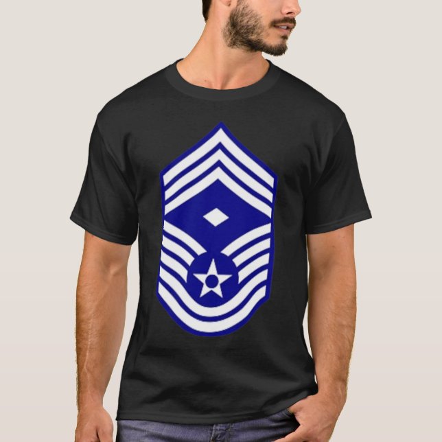 Camiseta Chefe da Força Aérea Sargento-Maior Militar Vetera (Frente)