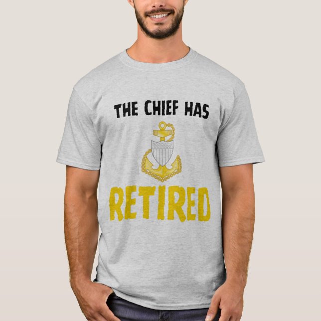 Camiseta Chefe da Guarda Costeira Aposentado (Frente)