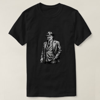 Camiseta Chefe da Máfia Vintage Fedora Charuto Noir Gráfico