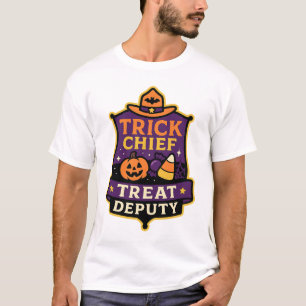 Camiseta Chefe da Travessura, Deputado do Gosto - Halloween