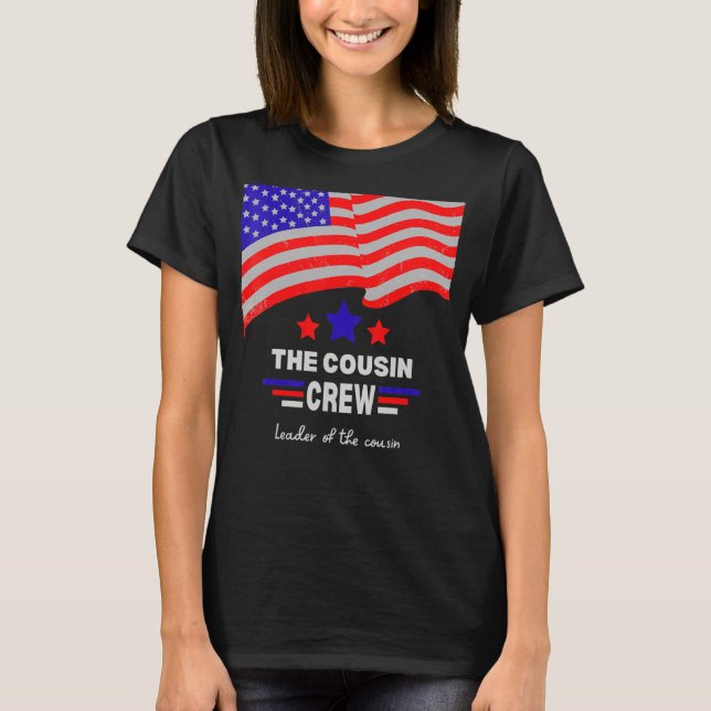 Camiseta Chefe Da Tripulação Prima 4 De Julho (Frente)