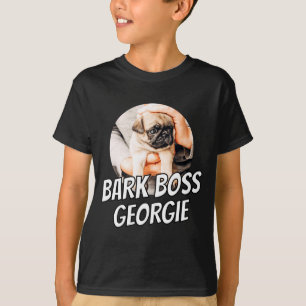 Camiseta Chefe de Bark Pet Cachorro Foto Moderno Simples Le