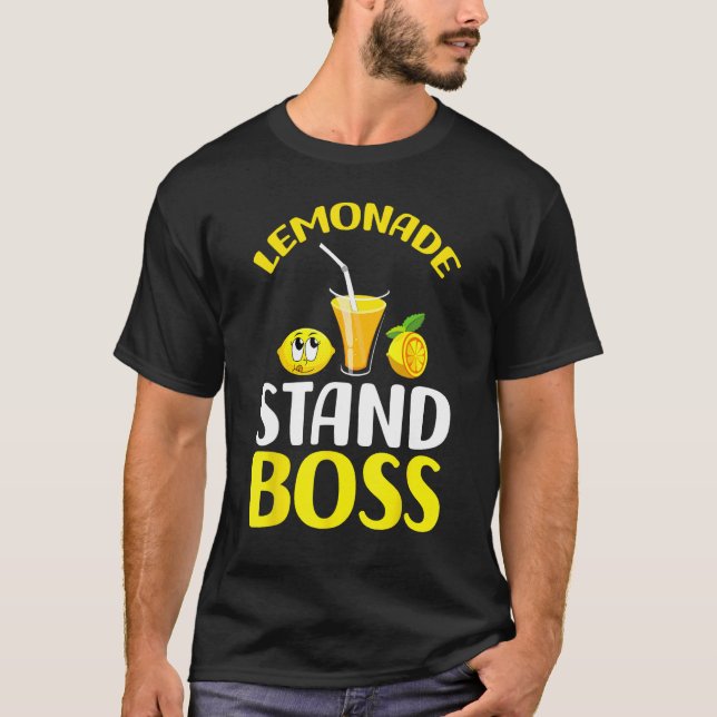 Camiseta Chefe de barraca de limonada engraçado limonada ve (Frente)