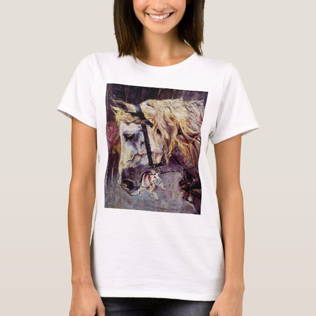 Camiseta Chefe de Cavalo Branco (por Giovanni Boldini) (Frente)