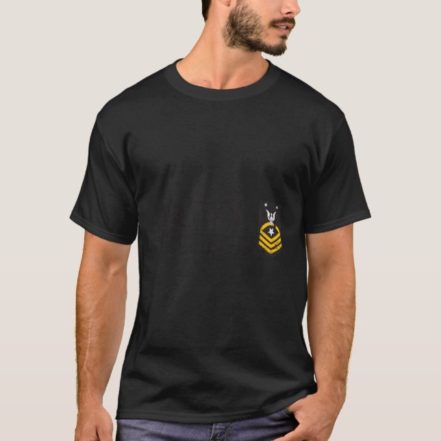 Camiseta Chefe De Comando Da Usn, Sub-Oficial Cmc Para Chr (Frente)