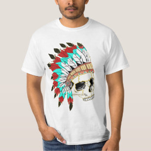 Camiseta Chefe de Crânio Indiano