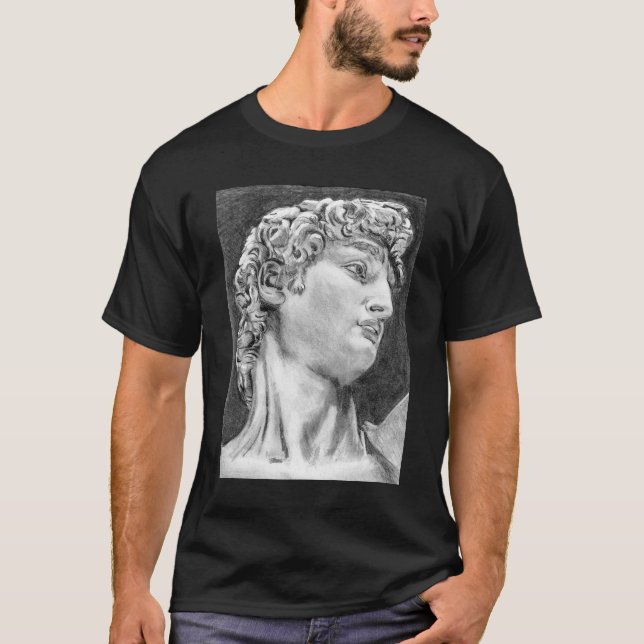 Camiseta Chefe de David por Michelangelo Work T-Shirt (Frente)