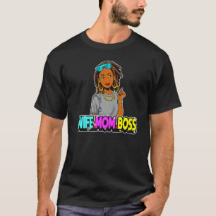 Camiseta Chefe de Esposa Mãe Cristã Black Melanin Girls Mul
