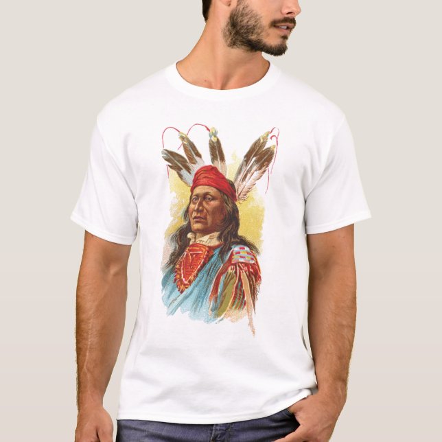Camiseta Chefe de Sioux do Pawnee: Urso de pressa (Frente)