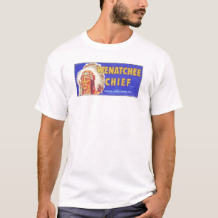 Camiseta Chefe de Wenatchee - etiqueta da caixa da fruta do