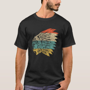 Camiseta Chefe do Corpo Indiano Nativo Americano