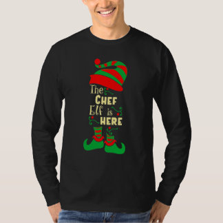 Camiseta Chefe Elfo Natal Combinando Natal Família