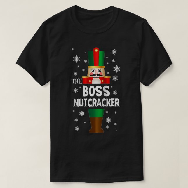 Camiseta Chefe Família Nutcracker Correspondendo Engraçado  (Frente do Design)