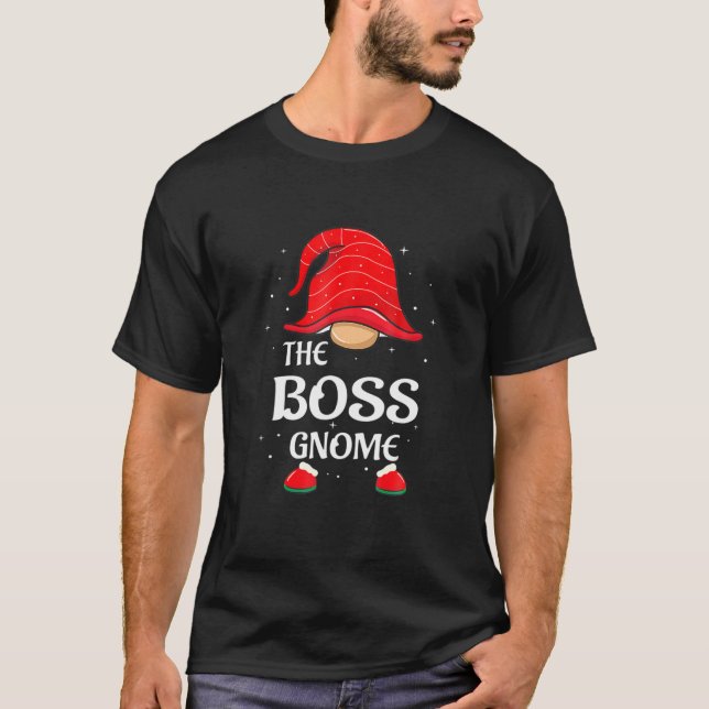 Camiseta Chefe Gnomo Xadrez Buffalo Matching Family Natal (Frente)