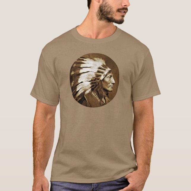 Camiseta Chefe indiano americano (Frente)
