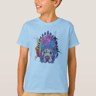 Camiseta Chefe indiano do nativo americano de Sharpei