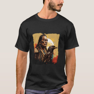 Camiseta Chefe Indígena Americano EUA Indígena Cherokee