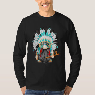 Camiseta Chefe Indígena Gnomo Norte-Americano Bonito Para o