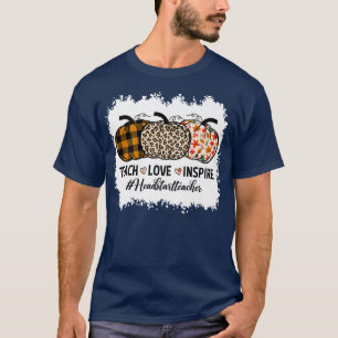 Camiseta Chefe Iniciar Professora De Volta À Escola Pumpkin