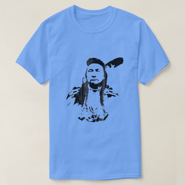 Camiseta Chefe Joseph Nez Perce Nativo Americano Indígena (Frente do Design)