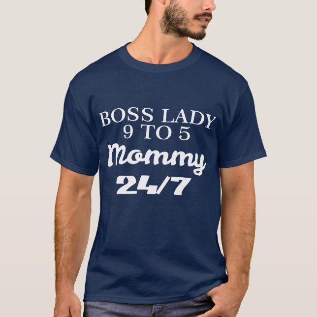 Camiseta Chefe Lady Mamãe Womens Retro (Frente)