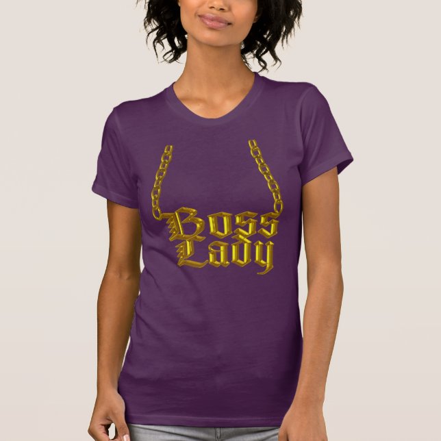 Camiseta Chefe Lady Rico Faux Dourado Chain T-Shirt (Frente)