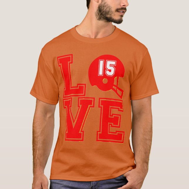 Camiseta Chefe Love Kansas City Pajamas Quarterback Patrick (Frente)