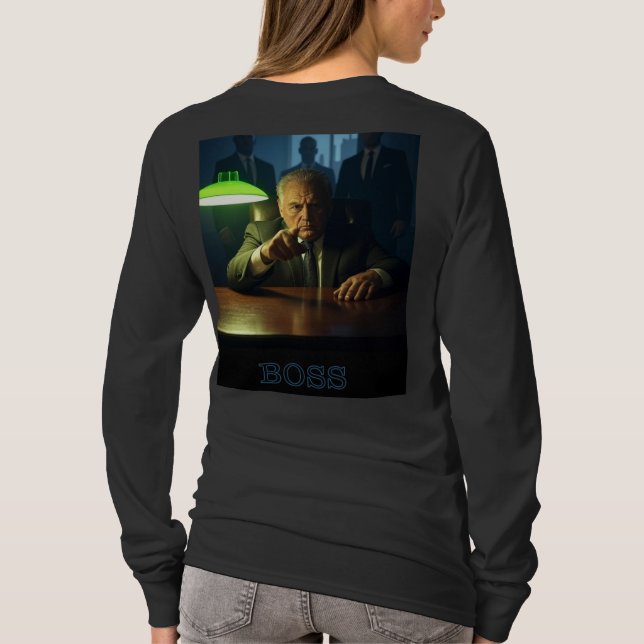 Camiseta Chefe, mandei SMS para as mulheres. (Verso)