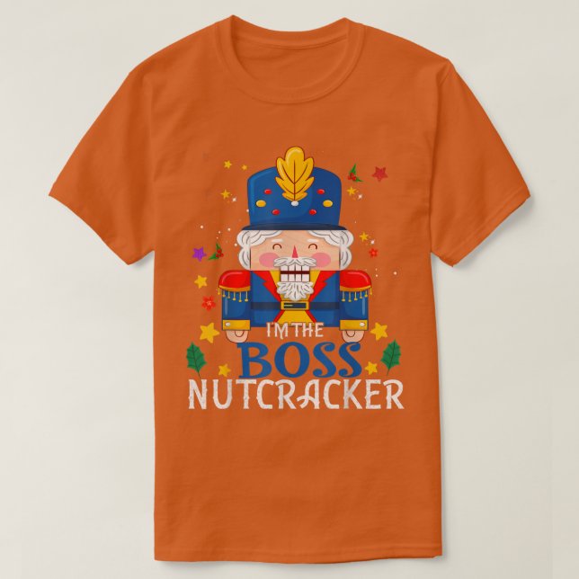 Camiseta Chefe Nutcracker Matching Family Group Natal Pa (Frente do Design)