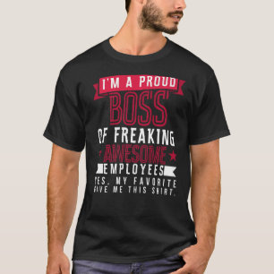 Camiseta Chefe Orgulhoso de Empregados Adoráveis Emplo