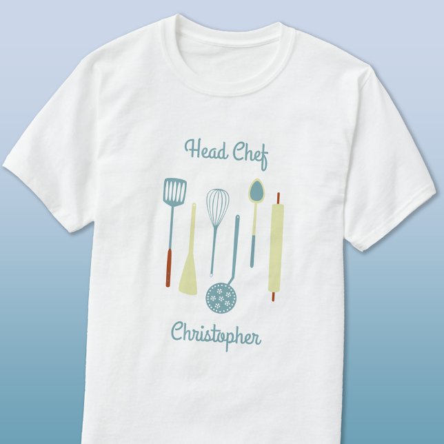 Camiseta Chefe Personalizado (Fun personalized custom name Head Chef t-shirt )