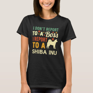 Camiseta Chefe Shiba Inu de WFH Colega de Trabalho Cachorro