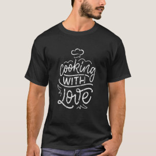 Camiseta Chefs cita Cozinhar Com Amor Coca-Cola Culinária