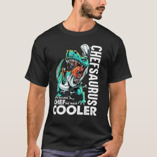 Camiseta Chefsaurus T Rex Dinossaur Chef Teto Cozinhar Engr