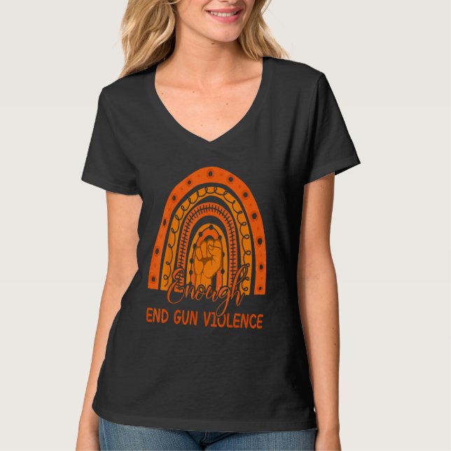 Camiseta Chega Acabar Com a Violência Armada Dia de Conscie (Frente)