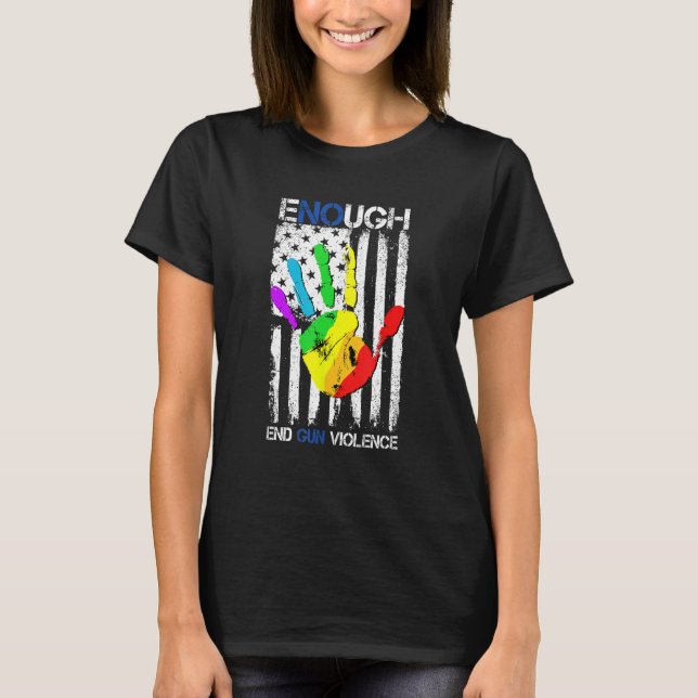 Camiseta Chega Acabar Com a Violência Armada Proteger Nossa (Frente)
