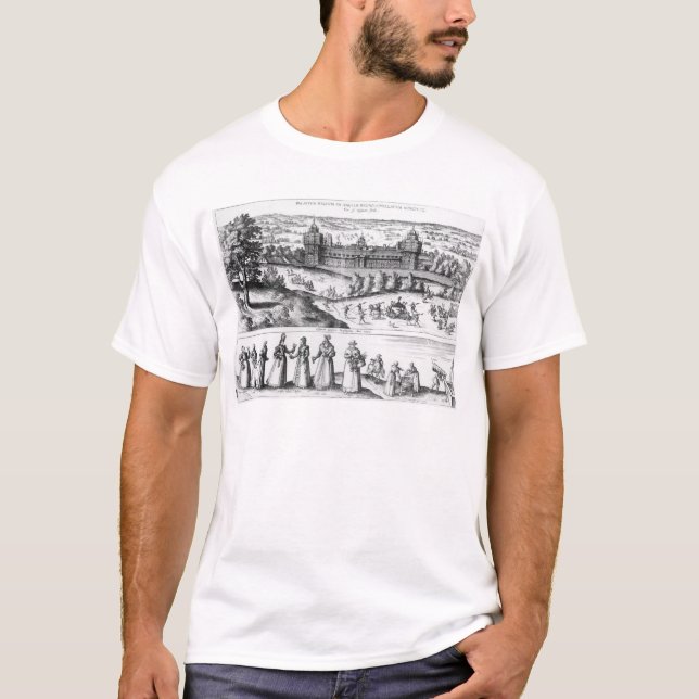 Camiseta Chegada da rainha Elizabeth mim (Frente)
