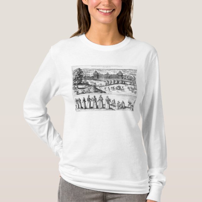 Camiseta Chegada da rainha Elizabeth mim (Frente)