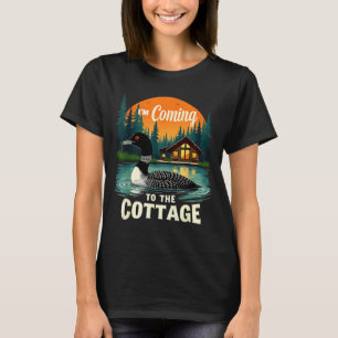 Camiseta Chegando ao chalé do lago loon citação da natureza