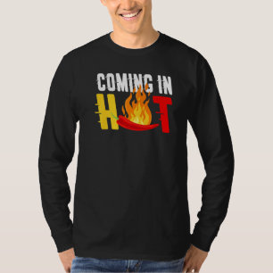 Camiseta Chegando Em Pun De Pimenta Quente Para Comida