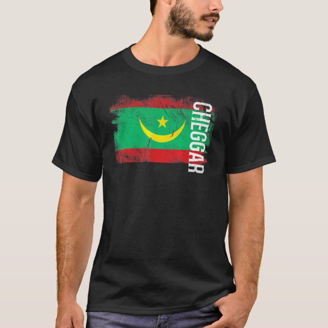 Camiseta Cheggar Mauritânia: Bandeira Para Mulheres Mascara (Frente)