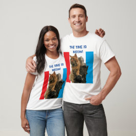 Camiseta Chegou a hora de Meow Pumpkin para Presidente