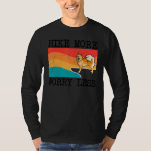 Camiseta Chegue Mais Preocupada Menos Islandês Sheepdog Gra