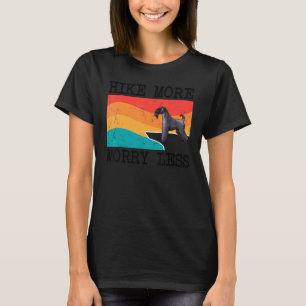 Camiseta Chegue Mais Preocupada Menos Kerry Blue Terrier Gr