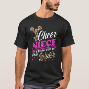 Camiseta Cheie Niece, A Maior Impressão Fã Leopardo E Pom